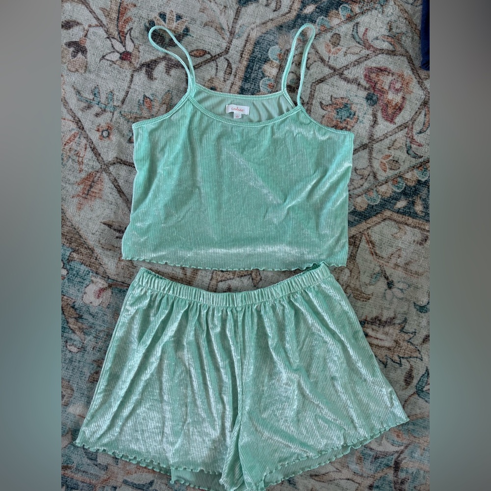 Colsie Light Green Women's Pajama Set